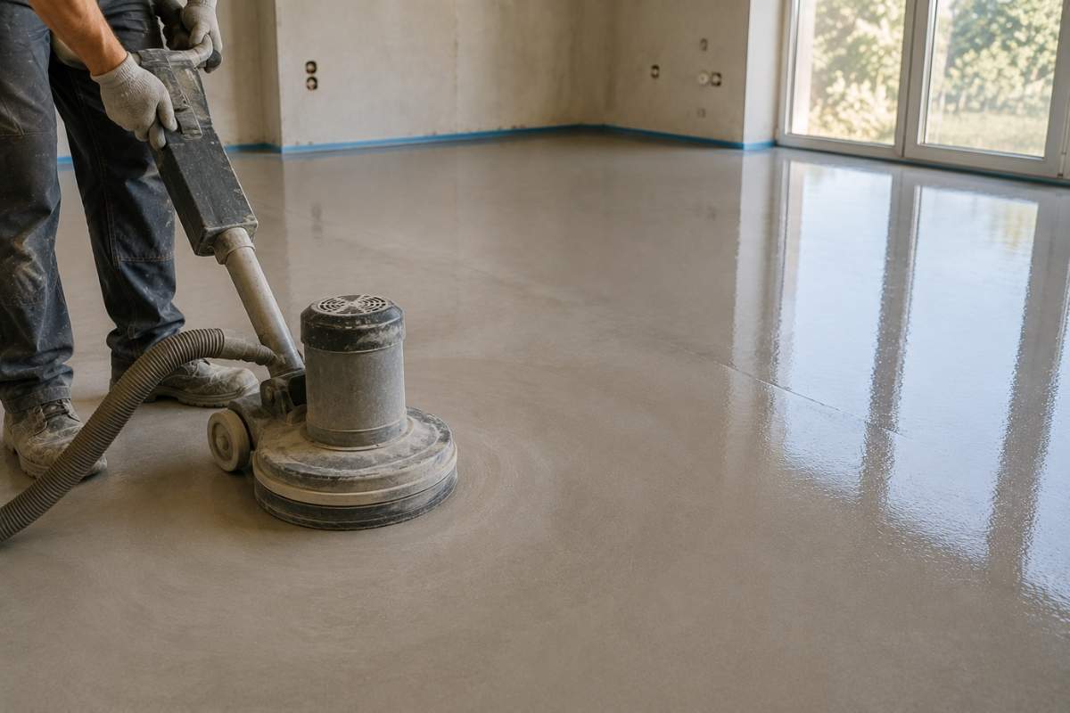 prikaz brušenja samonivelišuće mase